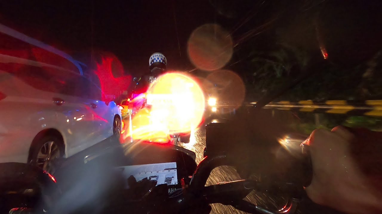 Gopro Hero 8 Night Video Test + Time Warp + Rain: Ngintilin Polisi Voorijder