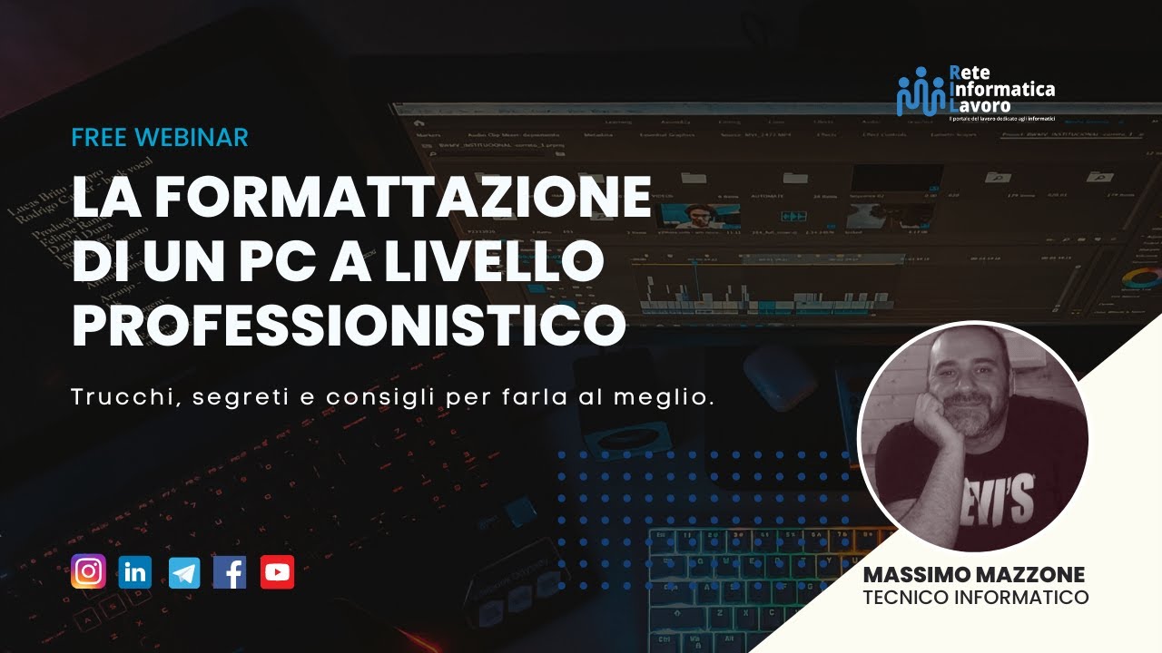 Webinar: la formattazione di un pc a livello professionistico.