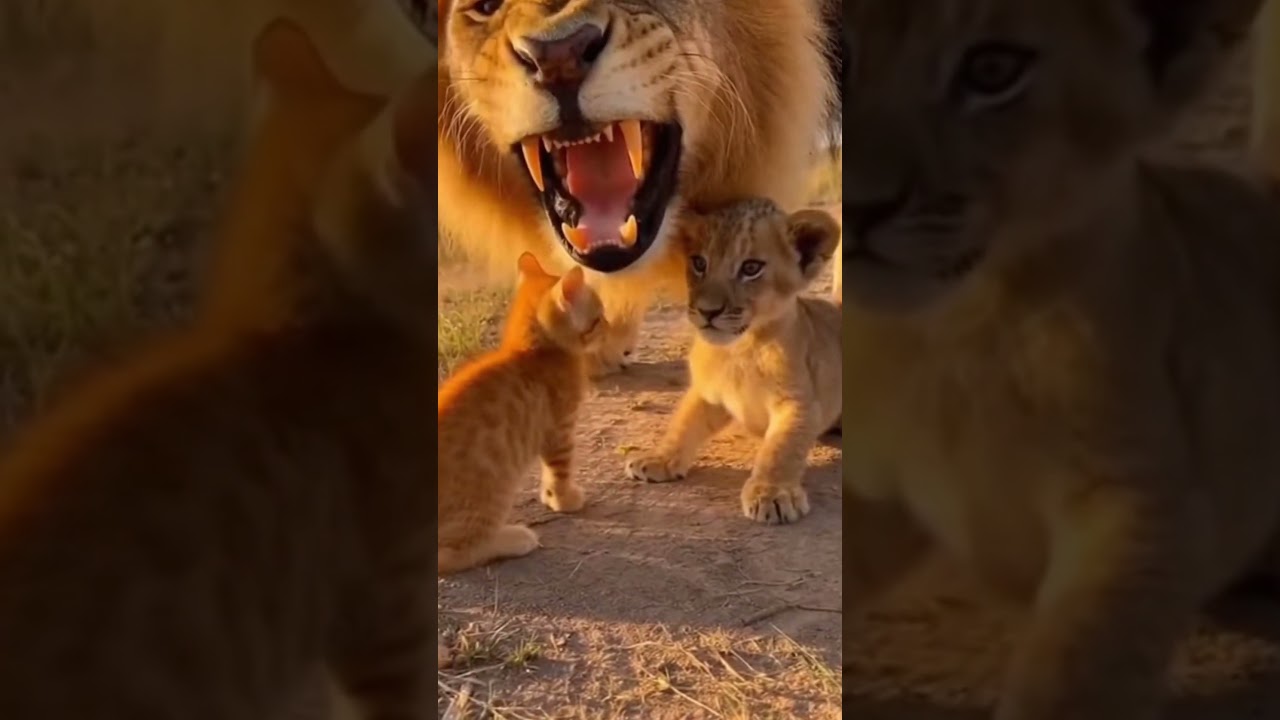 Size doesn’t matter when you have orange cat energy! 🦁🐱 