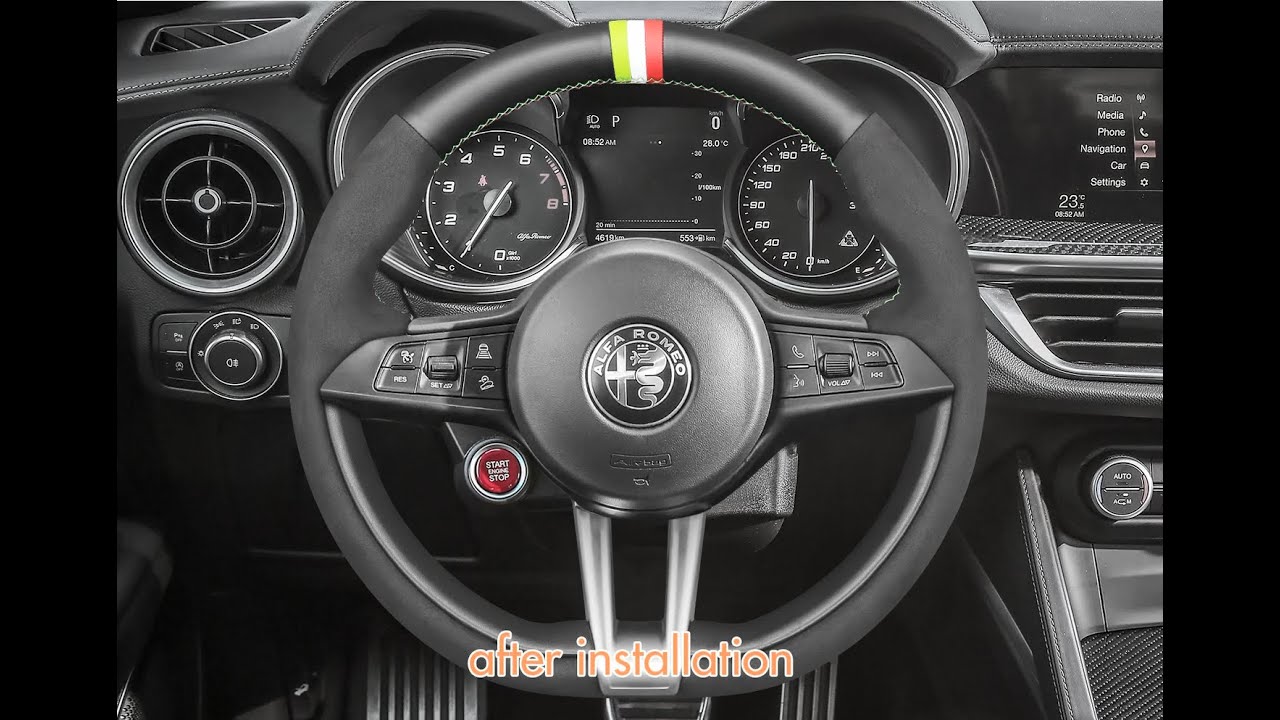 MEWANT---for Alfa Romeo Giulia (Quadrifoglio) / Stelvio (Quadrifoglio) Car Steering Wheel Installing