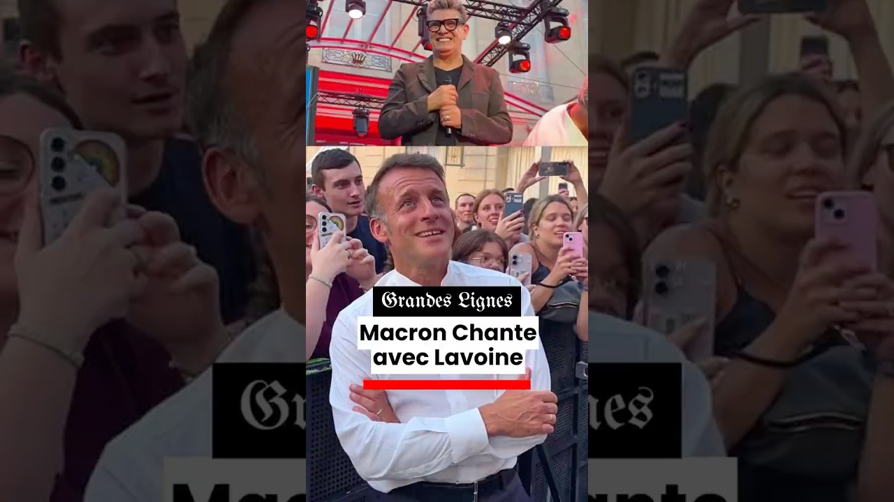 Emmanuel Macron &eacute;mu en reprenant &laquo; Elle a les yeux revolver &raquo; de Marc Lavoine