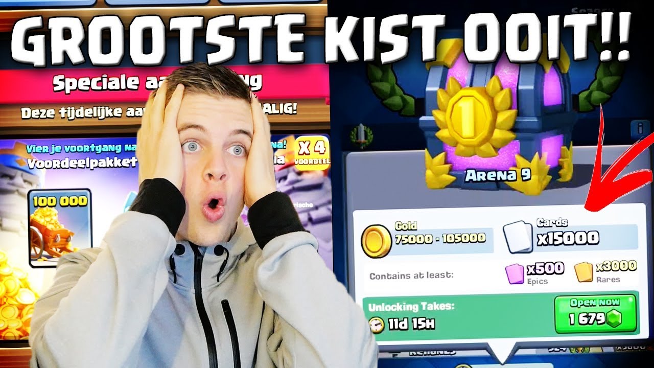 15.000 KAARTEN EN 10 LEGENDARISCHE IN 1 KIST!! CLASH ROYALE NEDERLANDS