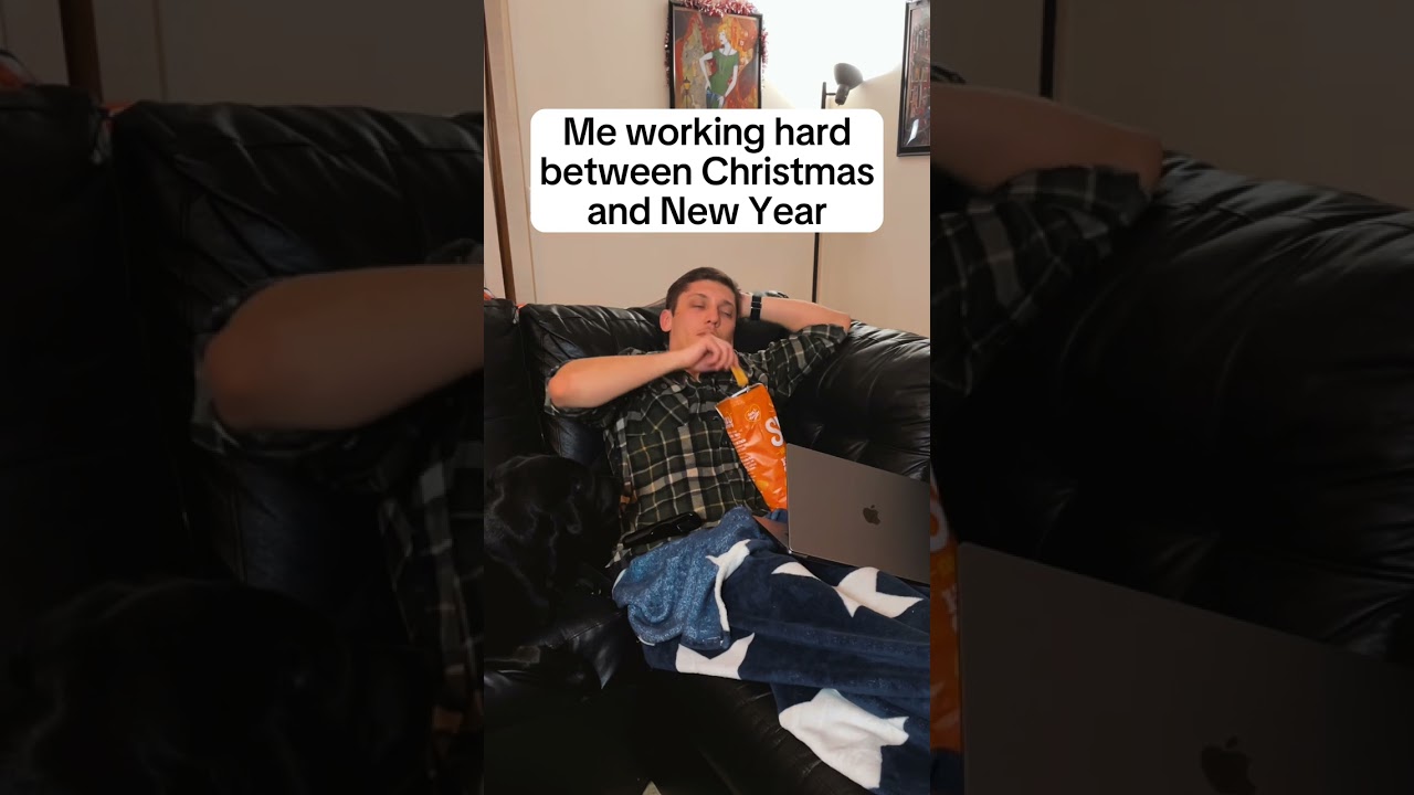 Me working hard between Christmas and New Year