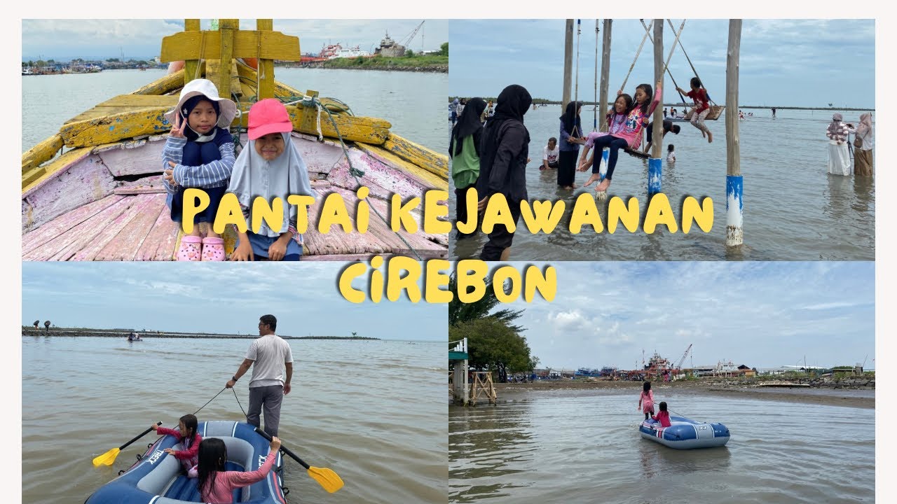 Wisata Pantai Kejawanan Cirebon|Enjoy Hutan Mangrove,Naik Perahu Layar,Boat,Main Pasir Laut&Renang