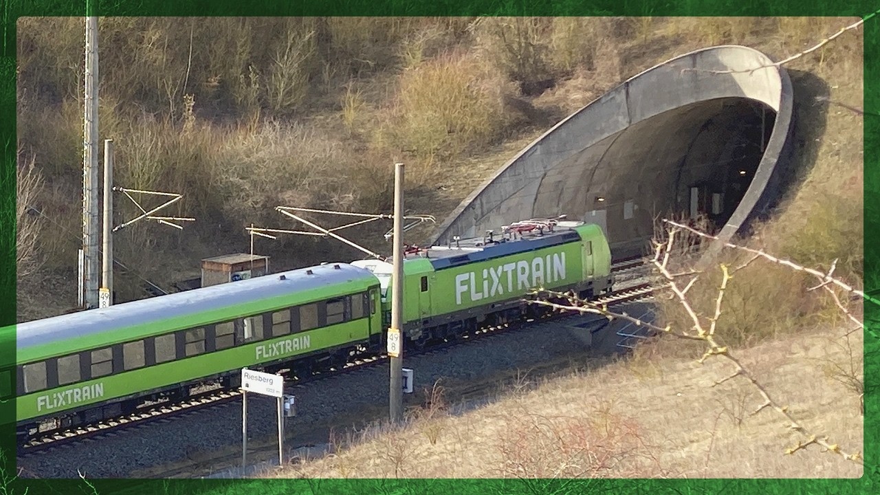 Umleiter-Güterverkehr auf der Schnellfahrstrecke – Live-Stream vom Riesbergtunnel 🚅🛤️