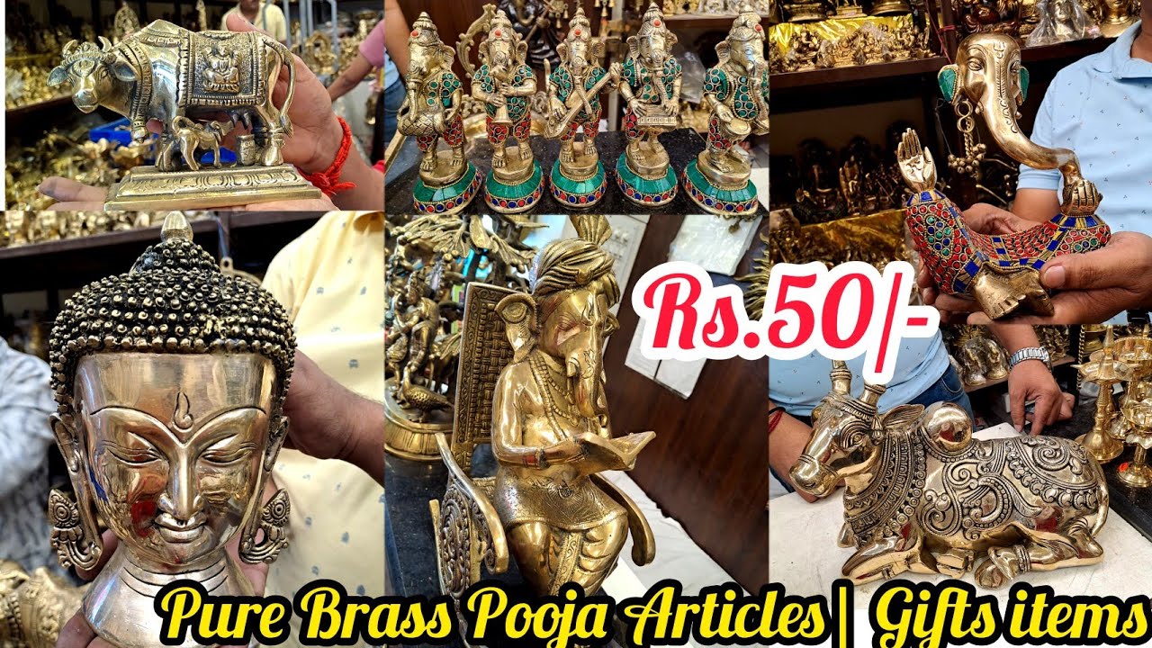 Handicrafts Unique Brass PoojaArticles&Lamps|Chickpet Bangalore Manufacturing Wholesale Dealers Shop