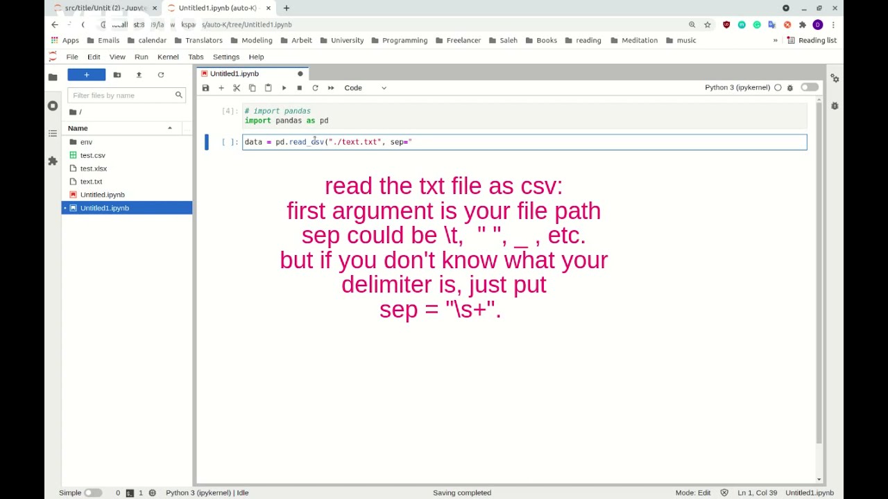 how to load txt file into pandas dataframe