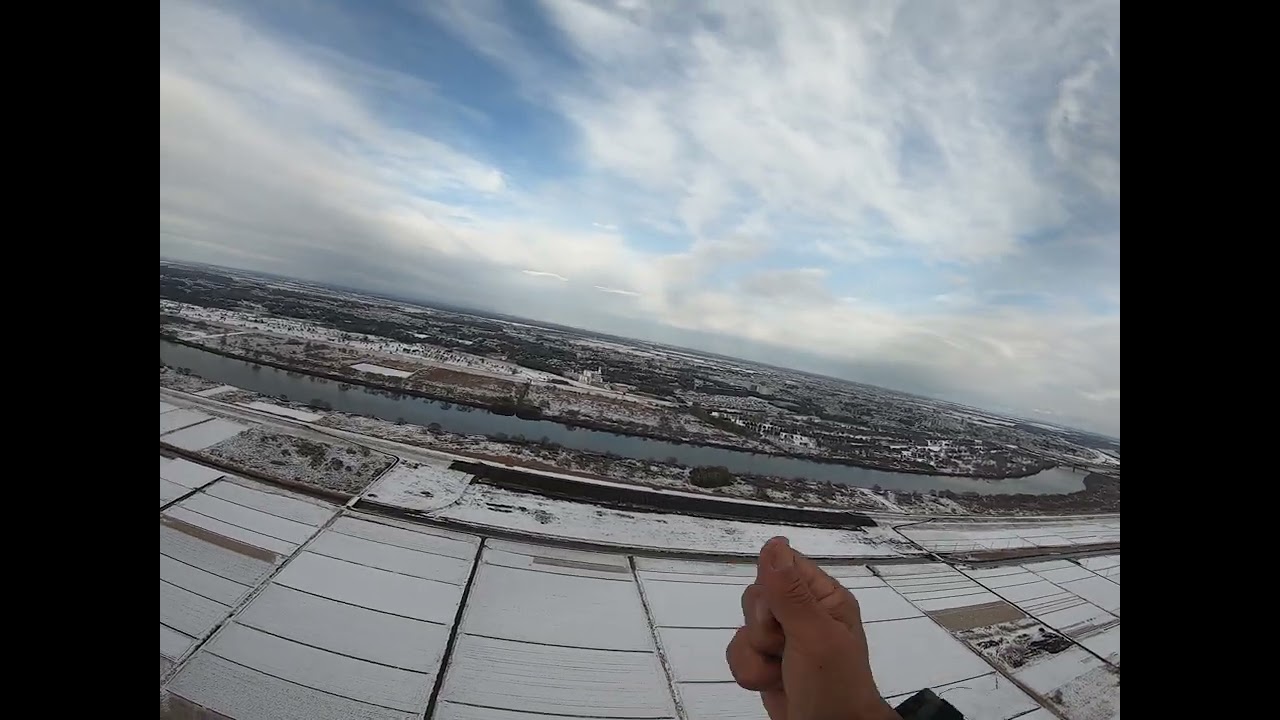 20260208-2 利根川我孫子　雪　北西冷美風