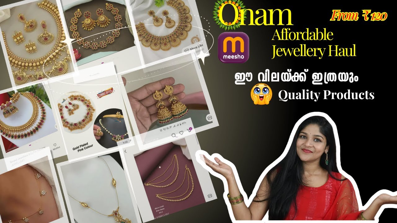 ✨ Onam Special Jewellery Haul Under ₹200! | Meesho Affordable Indian Jewellery 😭🥹 | Quality 10/10 🫣