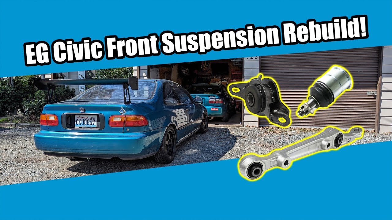 The WORST ball joint I've ever seen! | 1992-1995 Honda Civic Lower Ball Joints Control Arms How to