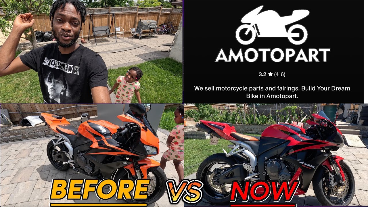 How my 2008 CBR 600rr fairing look before VS NOW #amotopart #cbr600rr