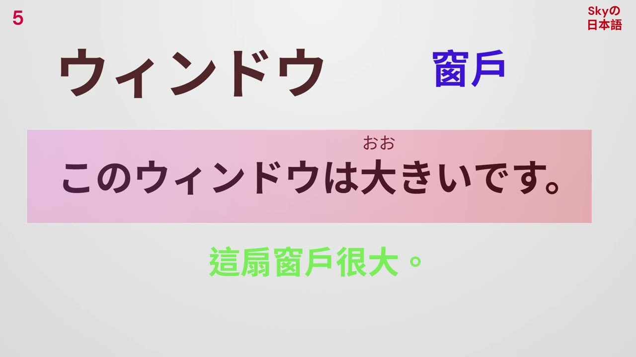 日本人生活常用單字 (片假名) 外來語  | 單字+例句 N5  |  part-1  |  單字 1~14