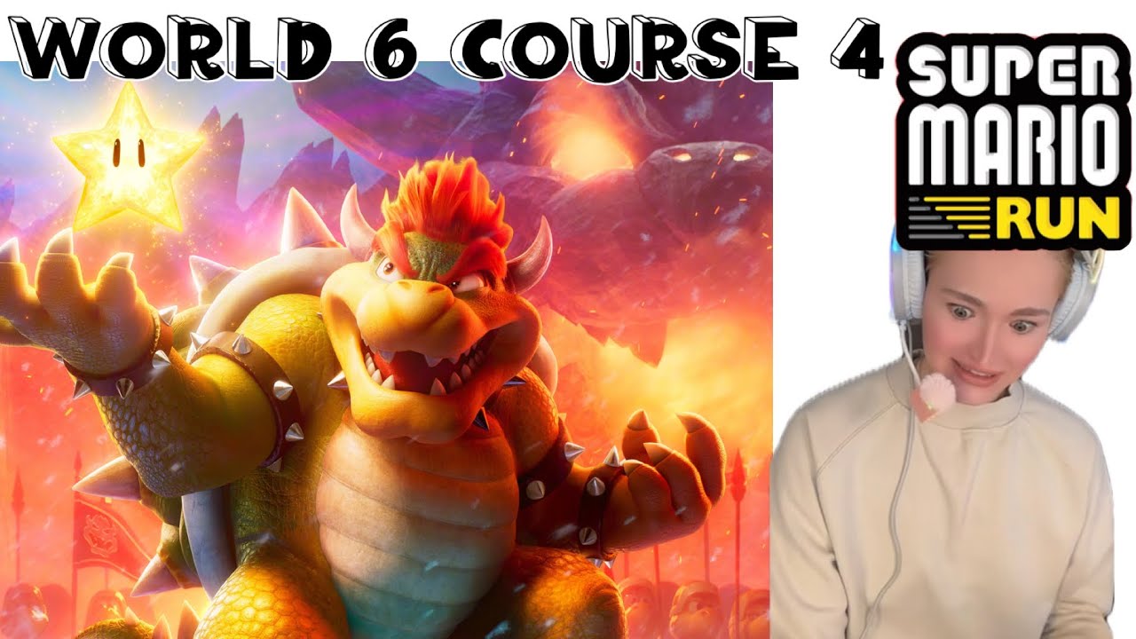 Super Mario Run World 6 Course 4 Gameplay | Bowser Boss Battle 