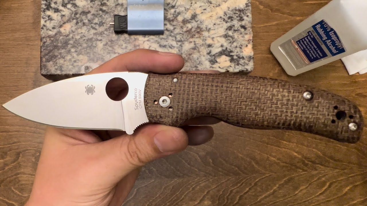 Knife Center Spyderco Shaman | S90V on the Wicked Edge