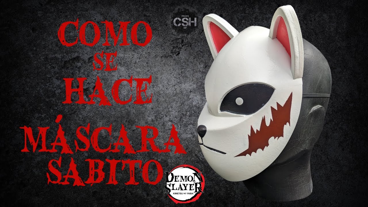 Como Se Hace: Máscara Sabito - Kimetsu No Yaiba/Demon Slayer - Goma Eva - DIY
