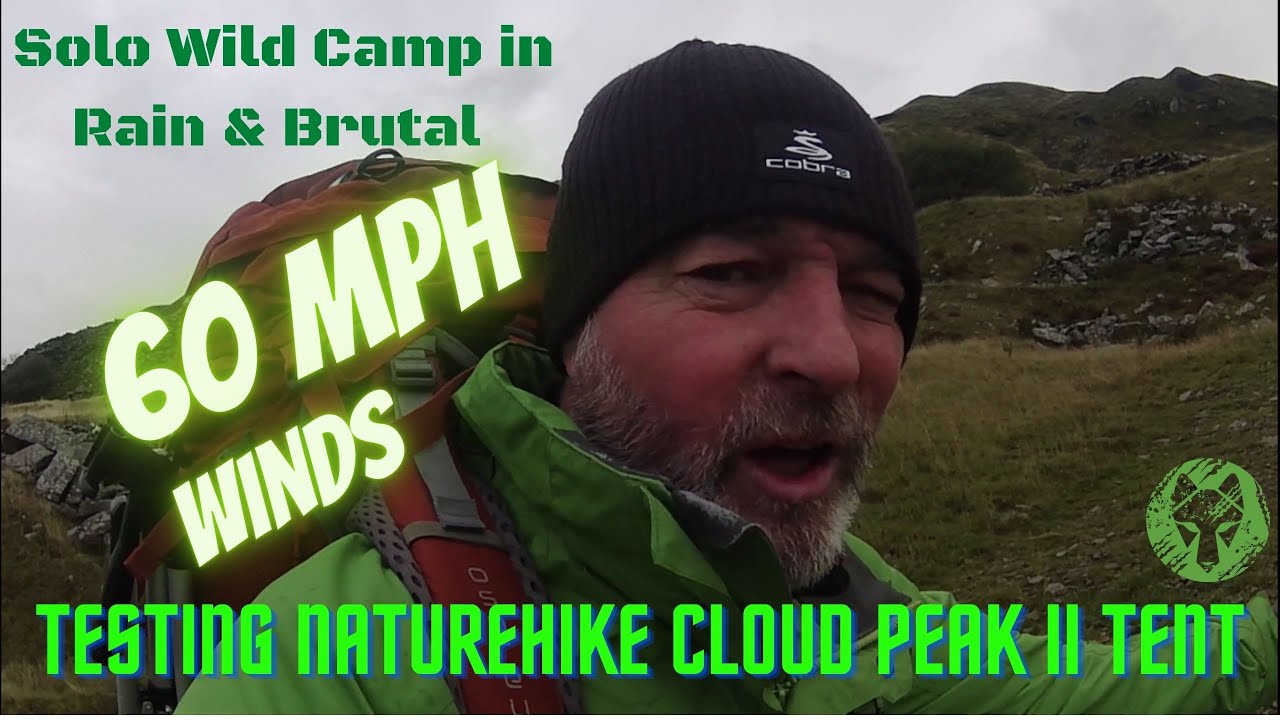 Solo Wild Camping in Rain & 60mph Winds | Testing the Naturehike Cloud Peak 2 | Backpacking UK |