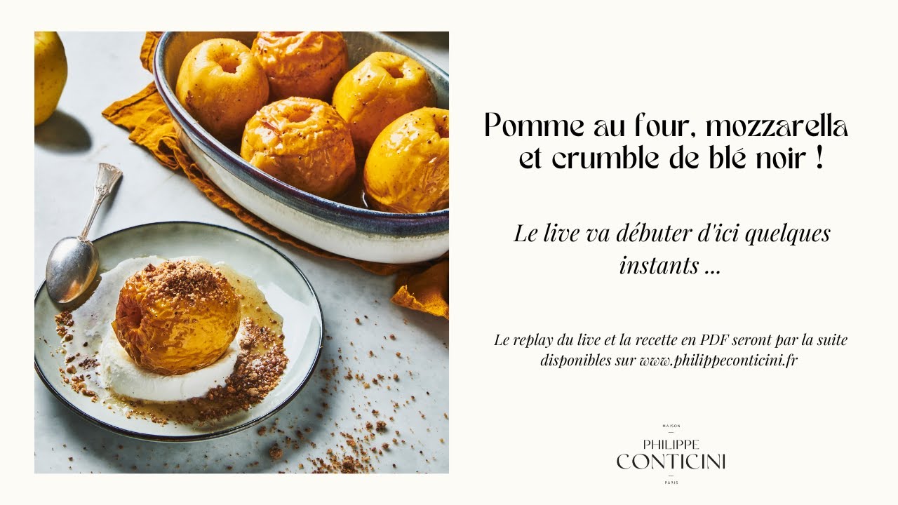 Pomme au four, mozzarella et crumble de blé noir !