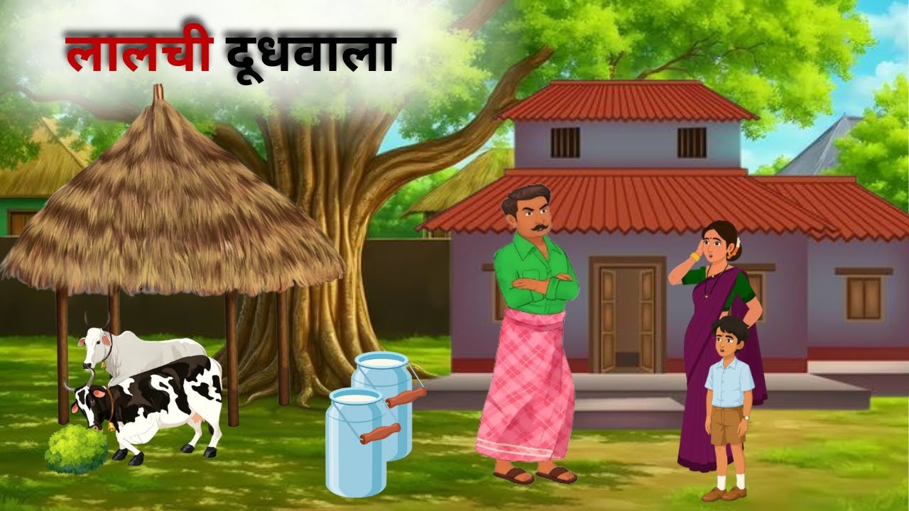 🥛😱थोड़ा पानी मिलाया और पूरी पंचायत हिल गई! 😔 || moral story | hindi kahaniya | lalchi dudhwala story