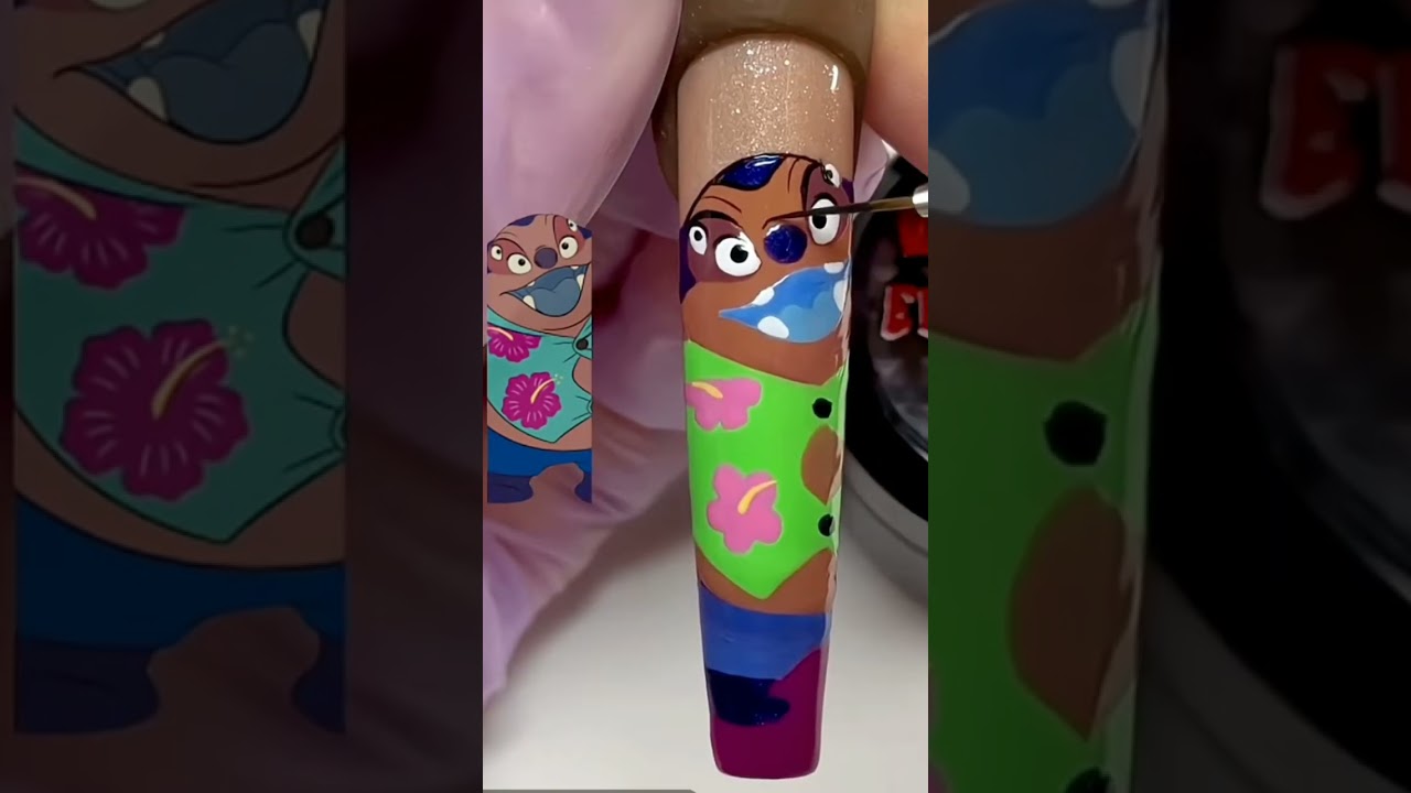 beautiful stitch nails 😍 