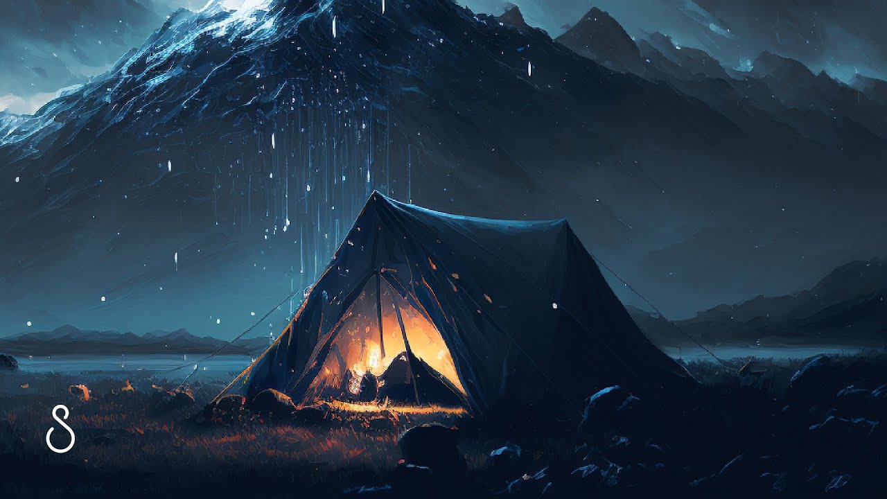 Rain On Tent | Black Screen | Relaxing Rain Sounds For Sleep, Study, Meditation