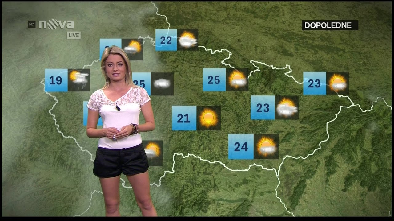 Kateřina Němcov&aacute; Czech Weather Presenter 7.7.2014