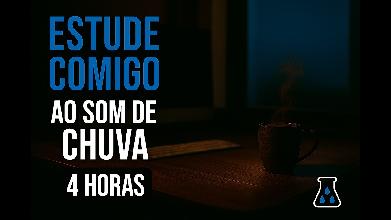 Estude Comigo 4 Horas | som de chuva para foco profundo |  Laboratório Noturno