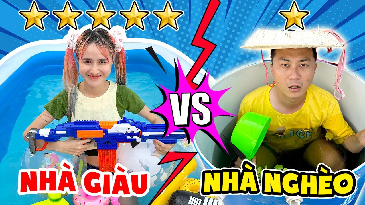 Đại Chiến Hồ Bơi Nhà Giàu Và Hồ Bơi Nhà Nghèo - Vê Vê Channel