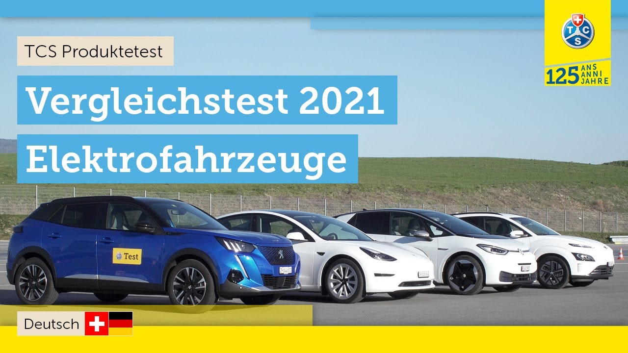 Vier Elektrofahrzeuge im Vergleich: Tesla, VW, Hyundai, Peugeot