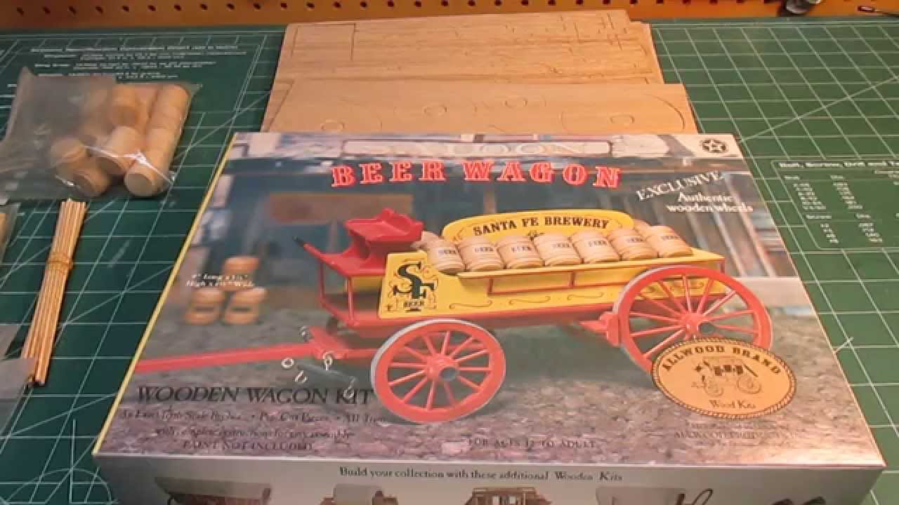 Allwood Beer Wagon Santa Fe Brewery 1977 Model Kit Open Box Review