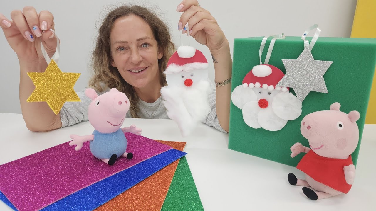 Bastelvideo mit Nicole und Peppa Wutz - Wir machen Weihnachtsanhänger für den Christbaum