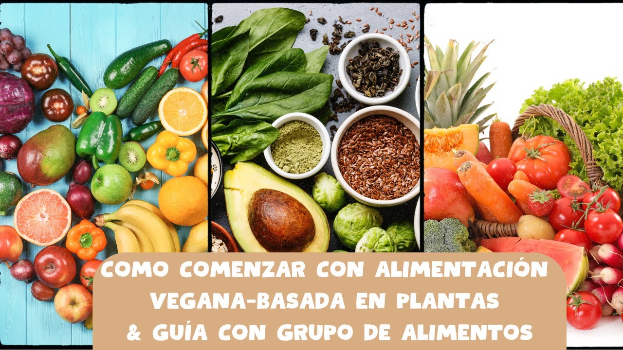 Como comenzar con la alimentación vegana Basada en Plantas & Guía con GRUPO DE ALIMENTOS