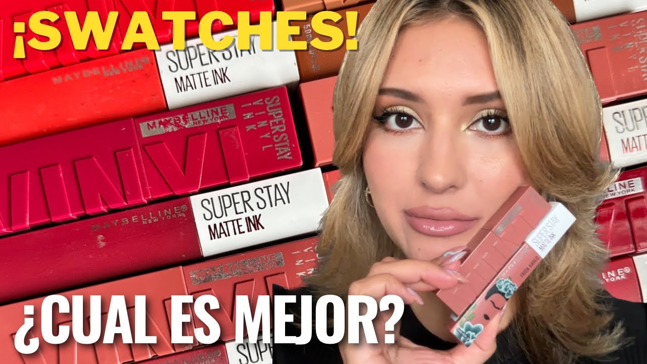 VINYL INK VS MATTE INK de Maybelline ¡te digo cuales tonos son IGUALES! | Soria Beauty