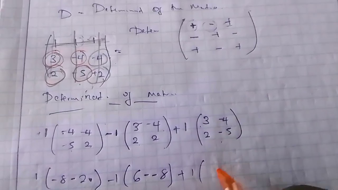 Solving 3×3 simultaneous equation by crumer's rule/method 