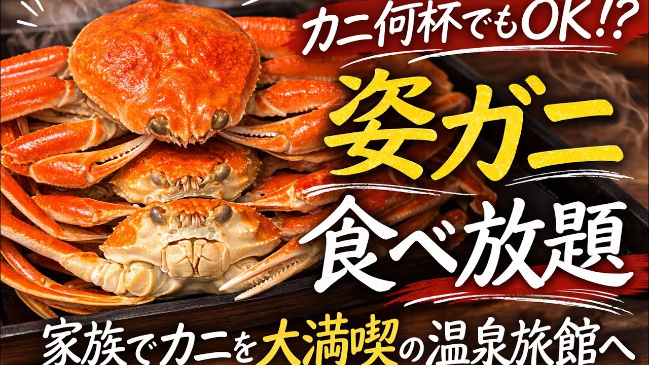 【カニ何杯でもOK!?】姿ガニ食べ放題の温泉宿｜大江戸温泉物語 三好屋へ家族旅行｜ナースの休日