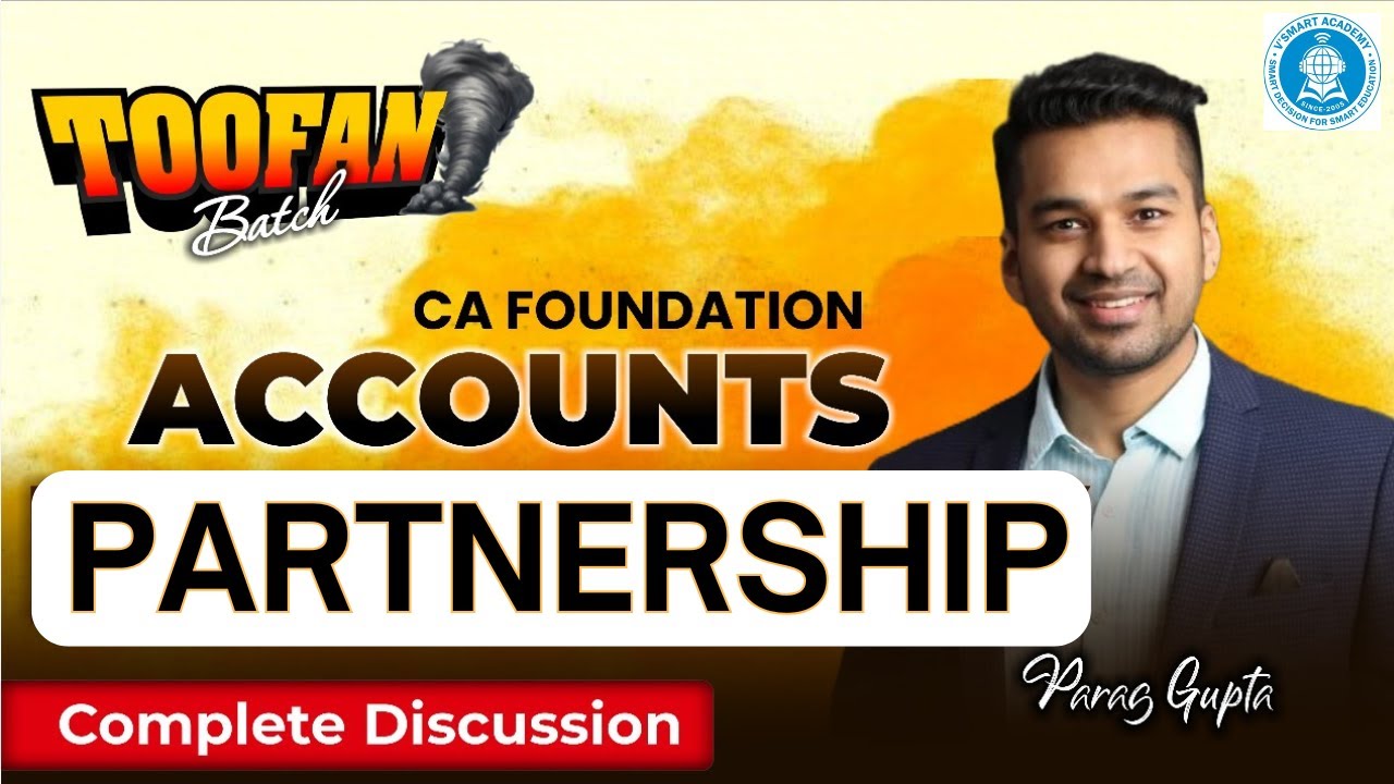 CA Foundation Accounts | Company Accounts Ch 10 Master Class | Toofan Batch | CA Parag Gupta