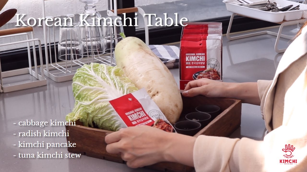 Korean kimchi table secret recipe SUPER EASY, 5초김치로 김치 한 상 뚝딱