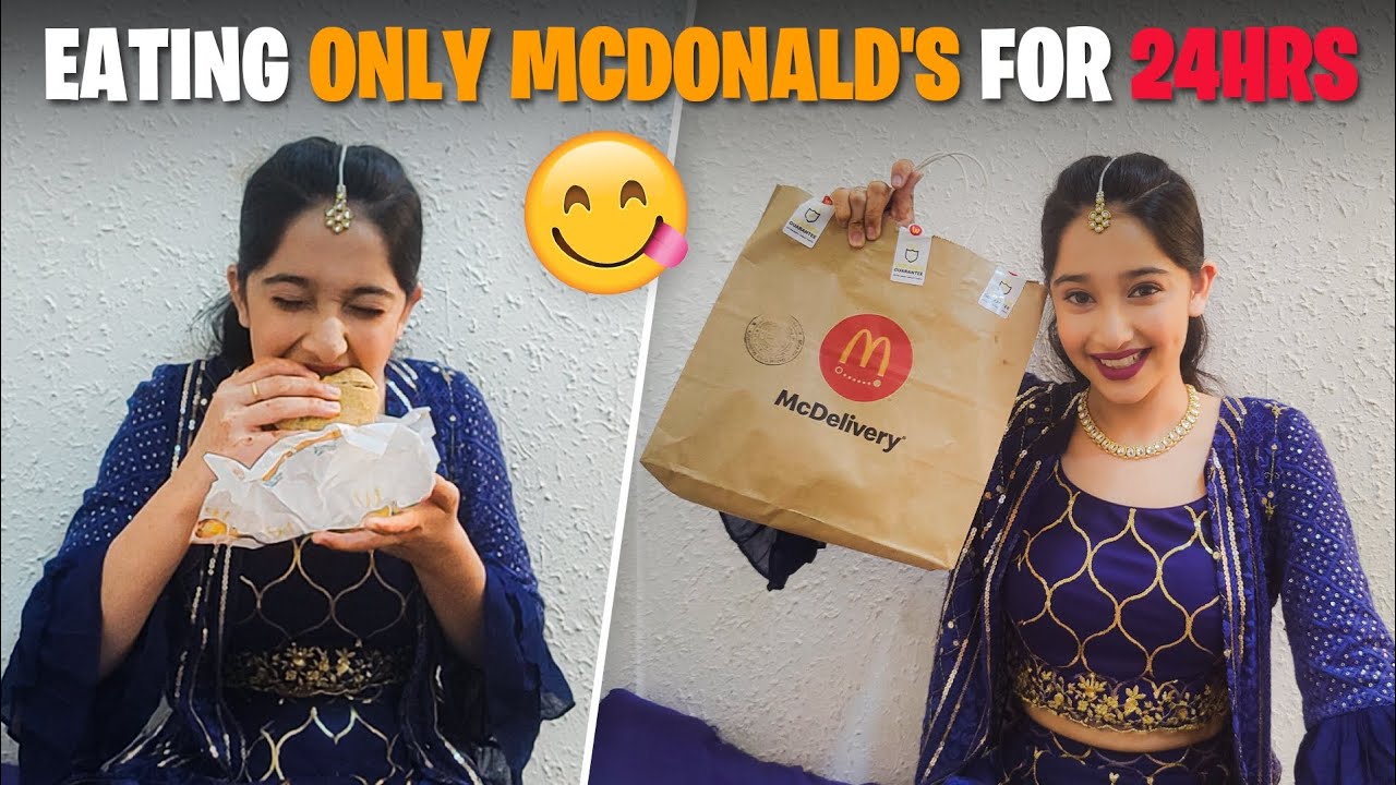 EATING ONLY MC'D FOR 24 HRS 🍔|| PASS OR FAIL ?? 🤔😱|| DESHNA DUGAD