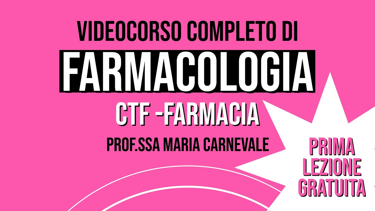 FARMACI AD AZIONE ANSIOLITICA ED IPNOIDUTTORE /VIDEOCORSO COMPLETO DI FARMACOLOGIA / CTF FARMACIA