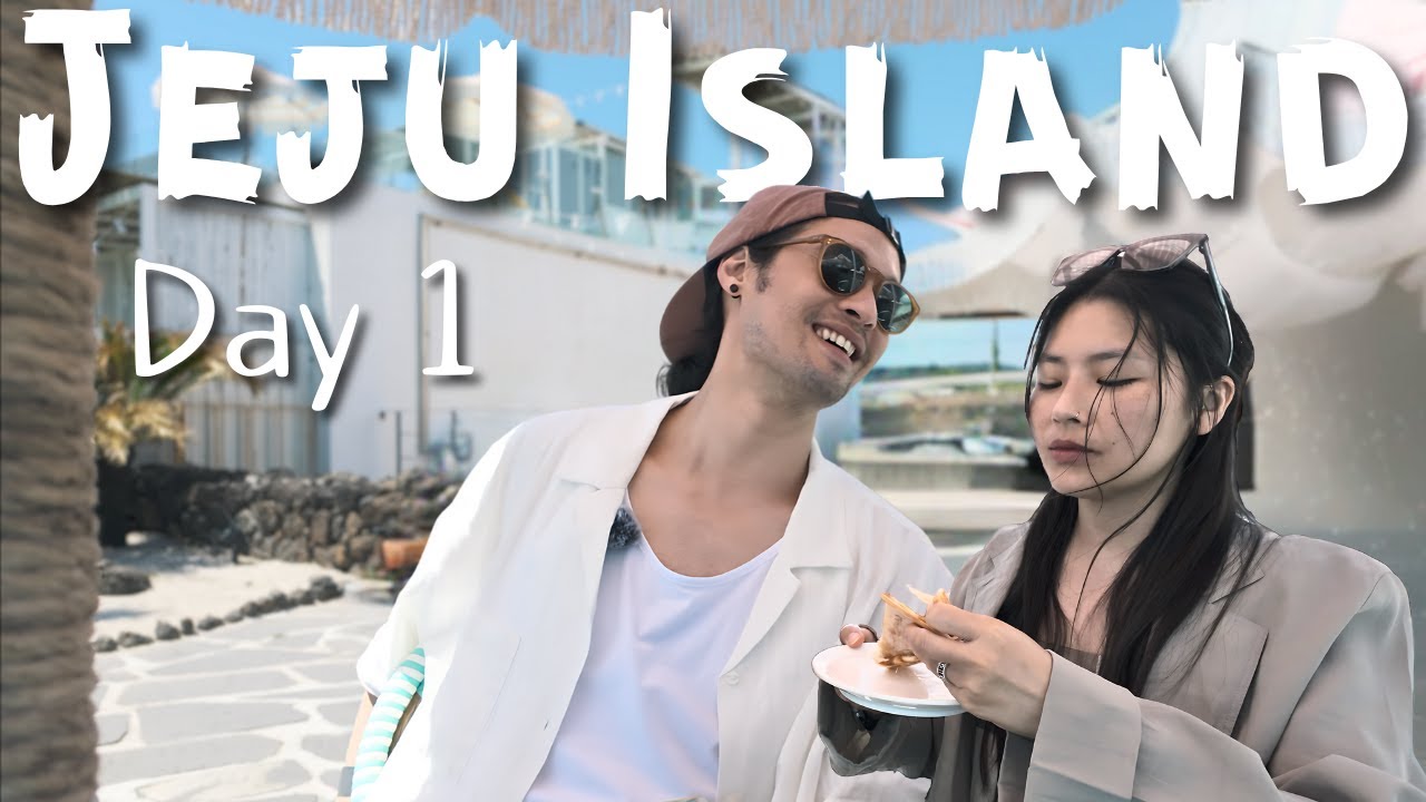 JEJU VLOG (day 1) - Car Rental, Cafes, Sashimi and Soju with Locals
