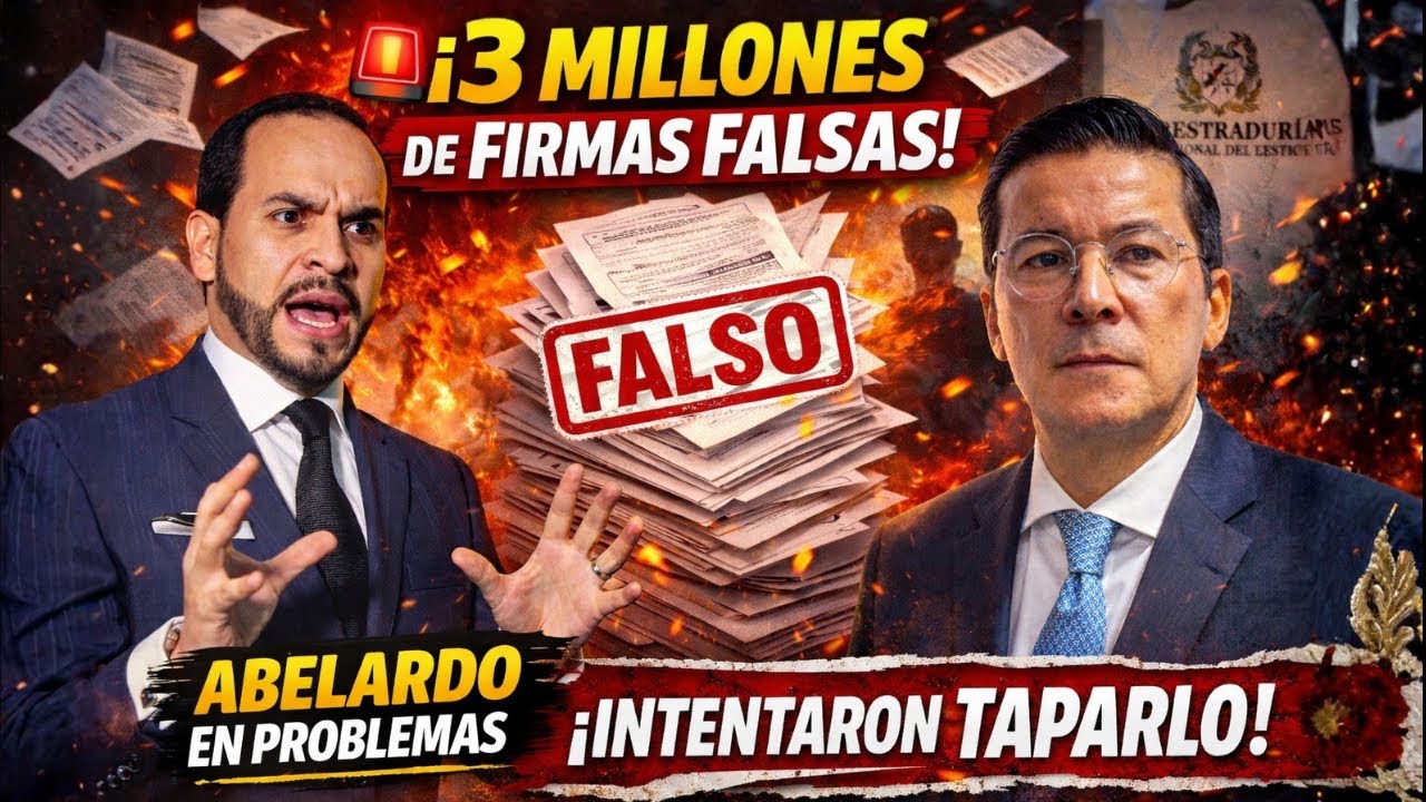 🚨 ¡3 MILLONES DE FIRMAS FALSAS! Abelardo en problemas y el Registrador intentó taparlo