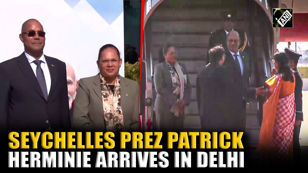 Seychelles Prez Patrick Herminie arrives in Delhi after productive engagements in Chennai, Mumbai