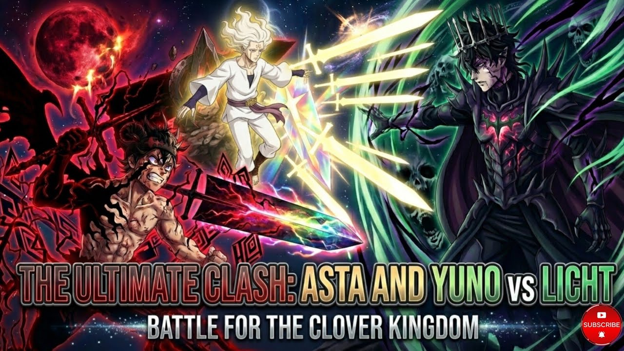 Asta and yuno vs licht {AMV} : Light Em Up