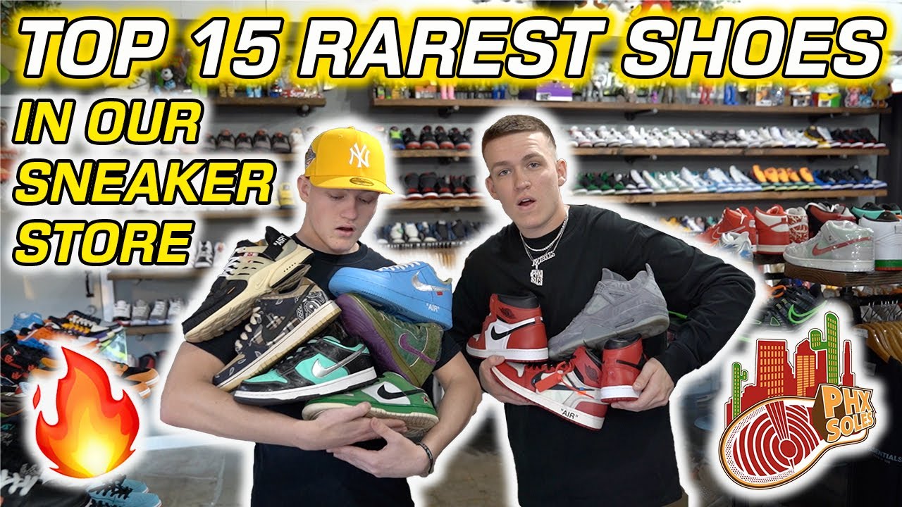 TOP 15 RAREST & MOST EXPENSIVE SHOES IN OUR SNEAKER RESELL STORE!! *$50,000 of crazy hyped GRAILS*