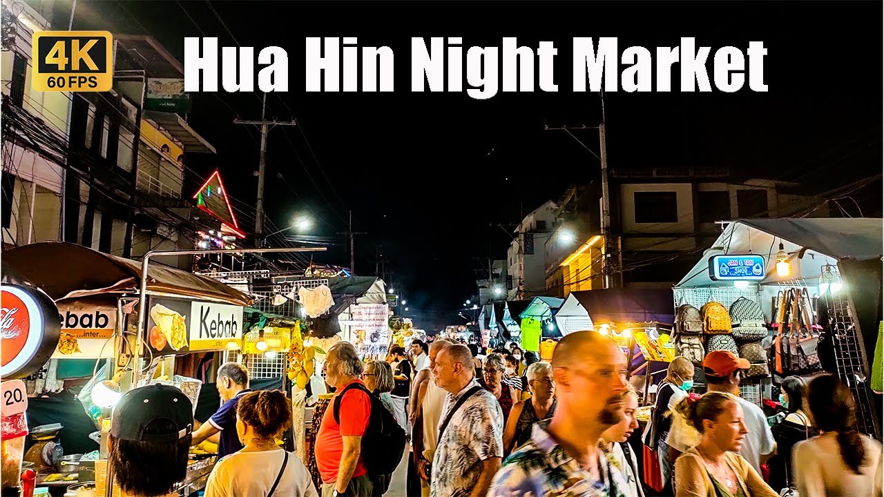 [4K🇹🇭] Hua Hin Thailand | Night Walk Hua Hin Night Market |  Best place to visit | Feb 2023 /60fps