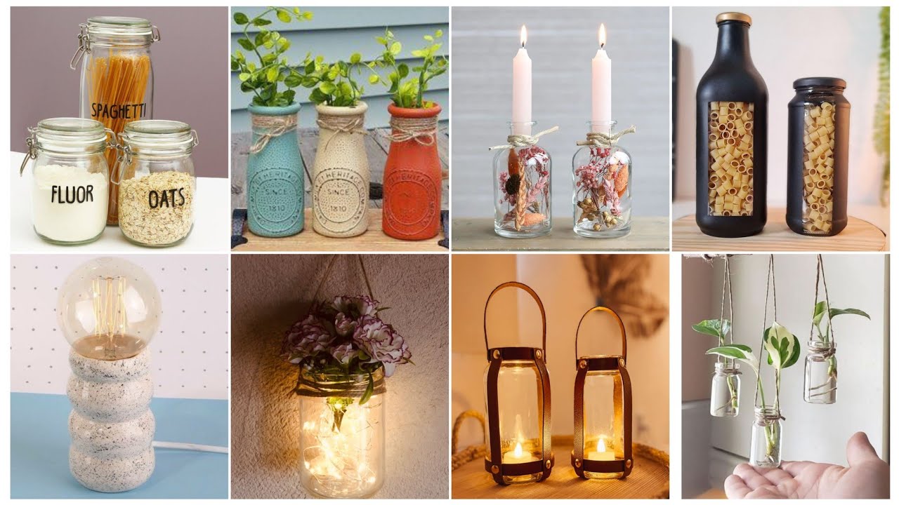 أفكار💡عندك برطمانات ✨ ابدعي ديكورات ومنظمات لبيتك  #craft #diy #ideas #home #افكار #برطمانات