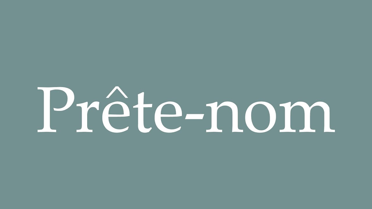 How to Pronounce ''Pr&ecirc;te-nom'' Correctly in French