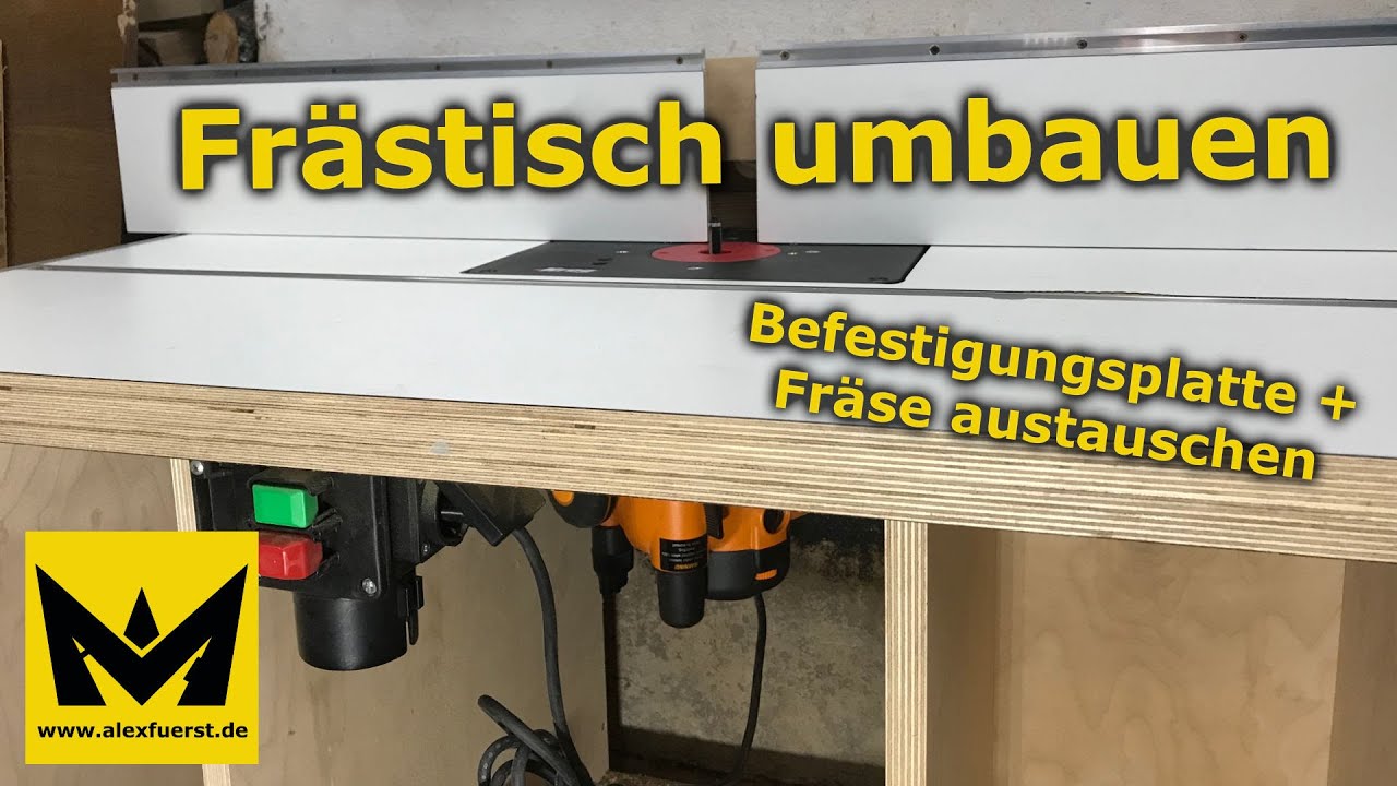 Upgrade meines Frästischs - neue Fräse, neue Einlegeplatte