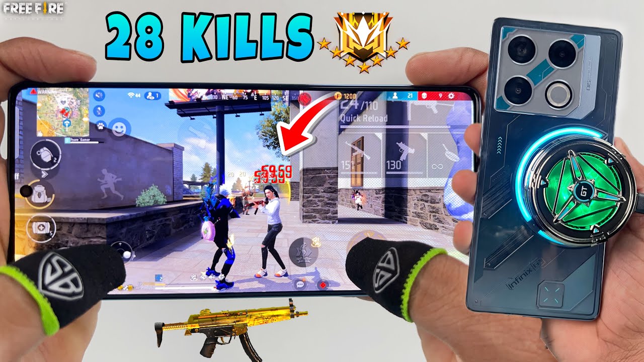 infinix gt 20 pro gaming phone solo vs squad free fire gameplay 100% headshot kill