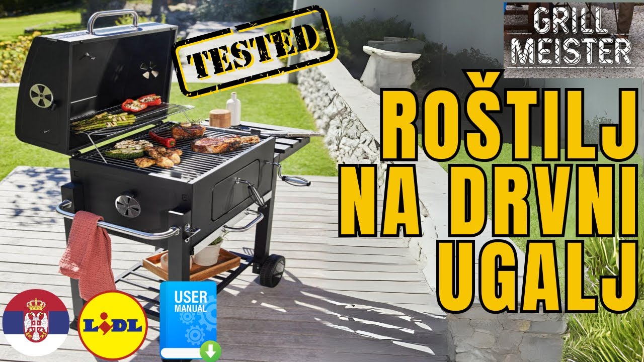 ROŠTILJ NA DRVNI UGALJ GRILLMEISTER KANSAS SRPSKI SRBIJA LIDL