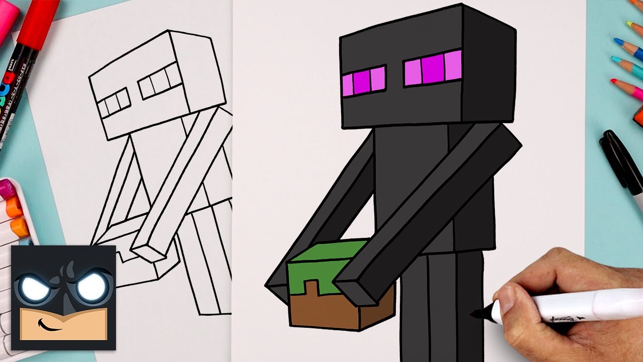 How to Draw Minecraft Enderman